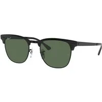Ray - Ban Unisex Ray - Ban RB3716 CLUBMASTER METAL 186/58 Occhiali da sole Metallo Nero G15 Squadrata Polarizzata