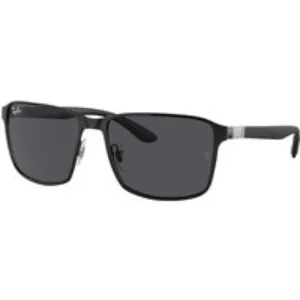 Ray - Ban Unisex Ray - Ban RB3721 186/87 Occhiali da sole Metallo Nero Grigio Squadrata Normale