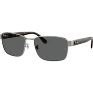 Ray - Ban Unisex Ray - Ban RB3750 004/B1 Occhiali da sole Metallo Grigio Grigio Squadrata Normale