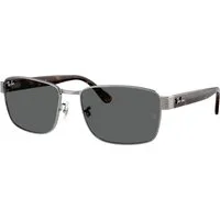 Ray – Ban Unisex Ray – Ban RB3750 004/B1 Occhiali da sole Metallo Grigio Grigio Squadrata Normale