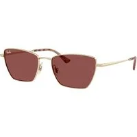 Ray - Ban Unisex Ray - Ban RB3783 921375 Occhiali da sole Metallo Oro Viola Geometrica Normale