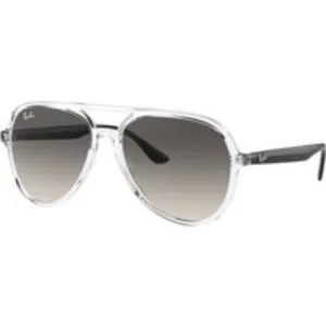 Ray - Ban Unisex Ray - Ban RB4376 647711 Occhiali da sole Iniettato Trasparente Grigio Pilot Normale Sfumato