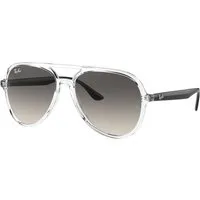 Ray – Ban Unisex Ray – Ban RB4376 647711 Occhiali da sole Iniettato Trasparente Grigio Pilot Normale Sfumato