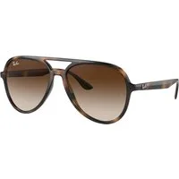 Ray - Ban Unisex Ray - Ban RB4376 710/13 Occhiali da sole Iniettato Tartaruga Marrone Pilot Normale Sfumato