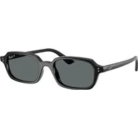 Ray – Ban Unisex Ray – Ban RB4455 ZURI 667781 Occhiali da sole Iniettato Nero Grigio Pillow Polarizzata