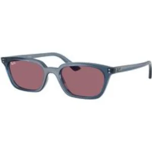 Ray - Ban Unisex Ray - Ban RB4456 ZAYA 68121A Occhiali da sole Iniettato Blu Viola Pillow Normale