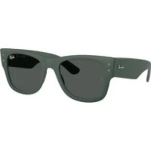 Ray - Ban Unisex Ray - Ban RB4840S 665787 Occhiali da sole Peek Verde Grigio Squadrata Normale