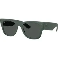 Ray – Ban Unisex Ray – Ban RB4840S 665787 Occhiali da sole Peek Verde Grigio Squadrata Normale