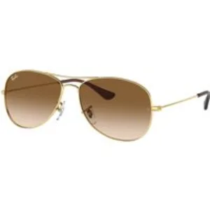 Ray - Ban Uomo Ray - Ban RB3362 COCKPIT 001/51 Occhiali da sole Metallo Oro Pilot Normale Sfumato