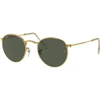 Ray - Ban Uomo Ray - Ban RB3447 ROUND METAL 919631 Occhiali da sole Metallo Oro G15 Rotonda Normale