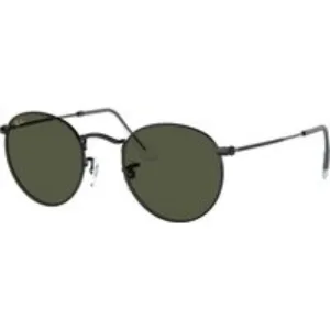Ray - Ban Uomo Ray - Ban RB3447 ROUND METAL 919931 Occhiali da sole Metallo Nero G15 Rotonda Normale