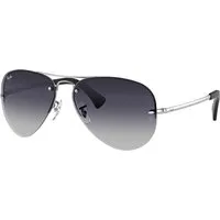 Ray – Ban Uomo Ray – Ban RB3449 RB3449 003/8G Occhiali da sole Metallo Argento Grigio Pilot Normale Sfumato