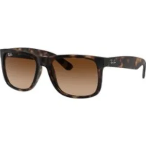 Ray - Ban Uomo Ray - Ban RB4165 JUSTIN 710/13 Occhiali da sole Iniettato Tartaruga Marrone Squadrata Normale