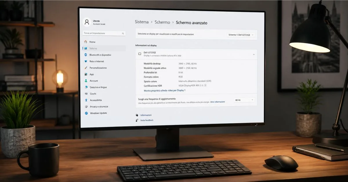 Come vedere le specifiche del monitor