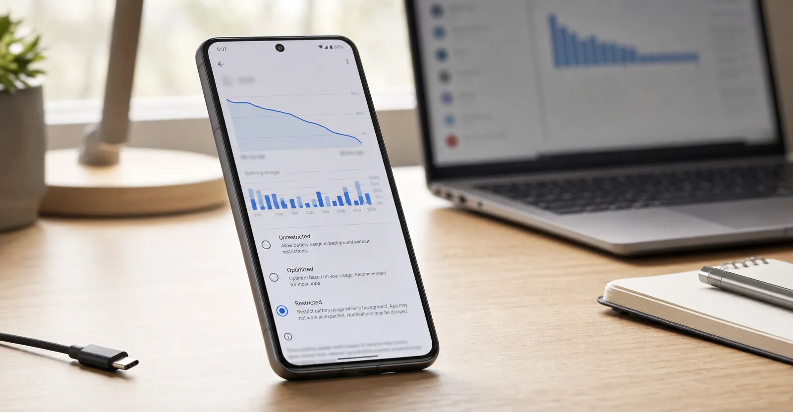 Immagine editoriale che rappresenta: Android può guadagnare autonomia limitando l’app Google: fino a quasi due ore in più