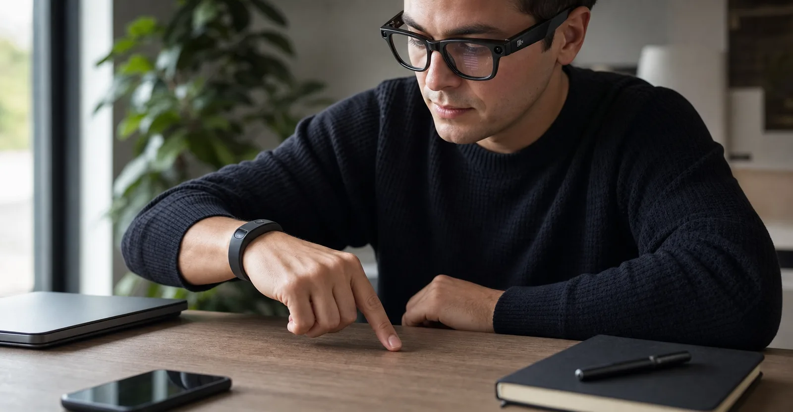 Immagine editoriale che rappresenta: I Ray-Ban con display di Meta imparano a riconoscere la scrittura fatta con il dito