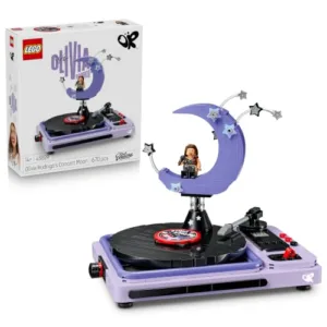 LEGO Editions La Mezzaluna del Concerto di Olivia Rodrigo - Kit di Modellismo con Giradischi, Vinile e Minifigure - Decorazione da Cameretta - Regalo per Ragazze, Ragazzi e Fan da 14 Anni in su 43029