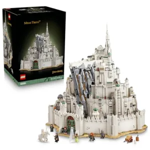 LEGO Icons Il Signore degli Anelli: Minas Tirith - Kit Modellismo 3D della Terra di Mezzo per Adulti - 10 Minifigure tra cui Gandalf, Aragorn e Arwen - Idea Regalo Fai da Te per i Fan del Film - 11377