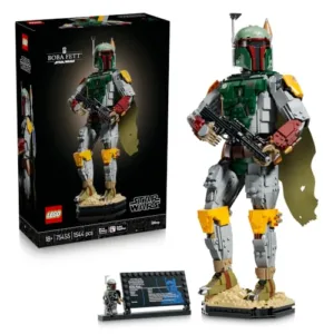 LEGO Star Wars 75455 Boba Fett Action Figure - Kit di Modellismo per Adulti con Armatura Beskar, Blaster e Minifigure - Decorazione da Scaffale o Scrivania - Regalo per i Fan del Ritorno dello Jedi
