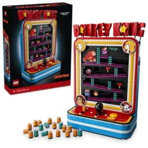 LEGO Super Mario Donkey Kong Arcade - Kit di Modellismo 3D Interattivo per Adulti con Joystick e Barili - Decorazione Stanza da Gaming - Gadget Retrò da Collezione - Idea Regalo per i Fan - 72051