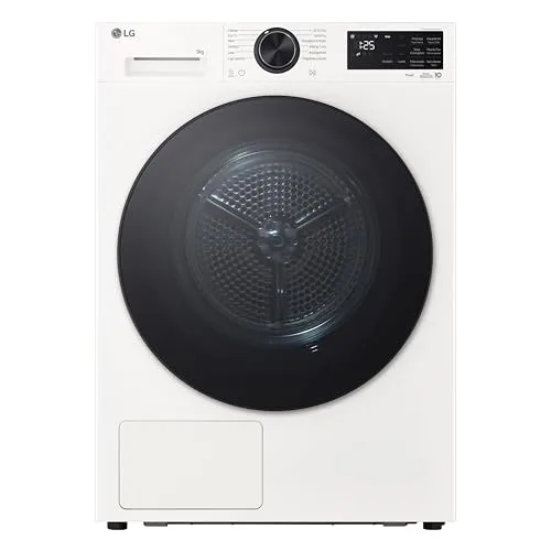 LG RNX5009NWWB Asciugatrice 9Kg Pompa di Calore DUAL Inverter, Classe B, Asciugatura AI Dry con Intelligenza Artificiale, Wi-Fi, Serie X5, Motore Direct Drive, Allergy Care, Essence White