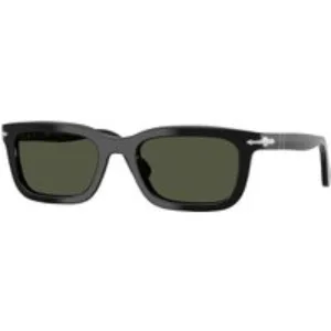 Persol Unisex Persol PO3396S 95/31 Occhiali da sole Acetato Nero Verde Squadrata Normale