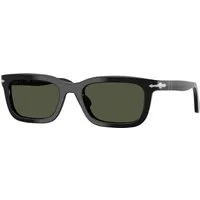 Persol Unisex Persol PO3396S 95/31 Occhiali da sole Acetato Nero Verde Squadrata Normale