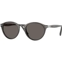 Persol Uomo Persol PO3092SM 1196B1 Occhiali da sole Acetato Grigio Grigio Rotonda Normale