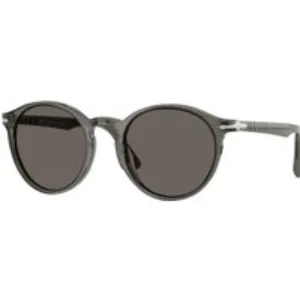Persol Uomo Persol PO3171S 1103B1 Occhiali da sole Acetato Grigio Grigio Pantos Normale