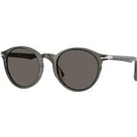 Persol Uomo Persol PO3171S 1103B1 Occhiali da sole Acetato Grigio Grigio Pantos Normale