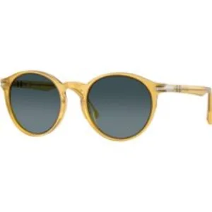 Persol Uomo Persol PO3171S 204/S3 Occhiali da sole Acetato Giallo Pantos Polarizzata Sfumato