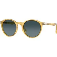 Persol Uomo Persol PO3171S 204/S3 Occhiali da sole Acetato Giallo  Pantos Polarizzata Sfumato
