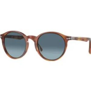 Persol Uomo Persol PO3171S 96/Q8 Occhiali da sole Acetato Marrone Blu Pantos Normale Sfumato