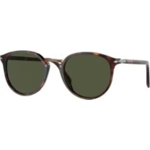 Persol Uomo Persol PO3210S 24/31 Occhiali da sole Acetato Tartaruga Verde Rotonda Normale