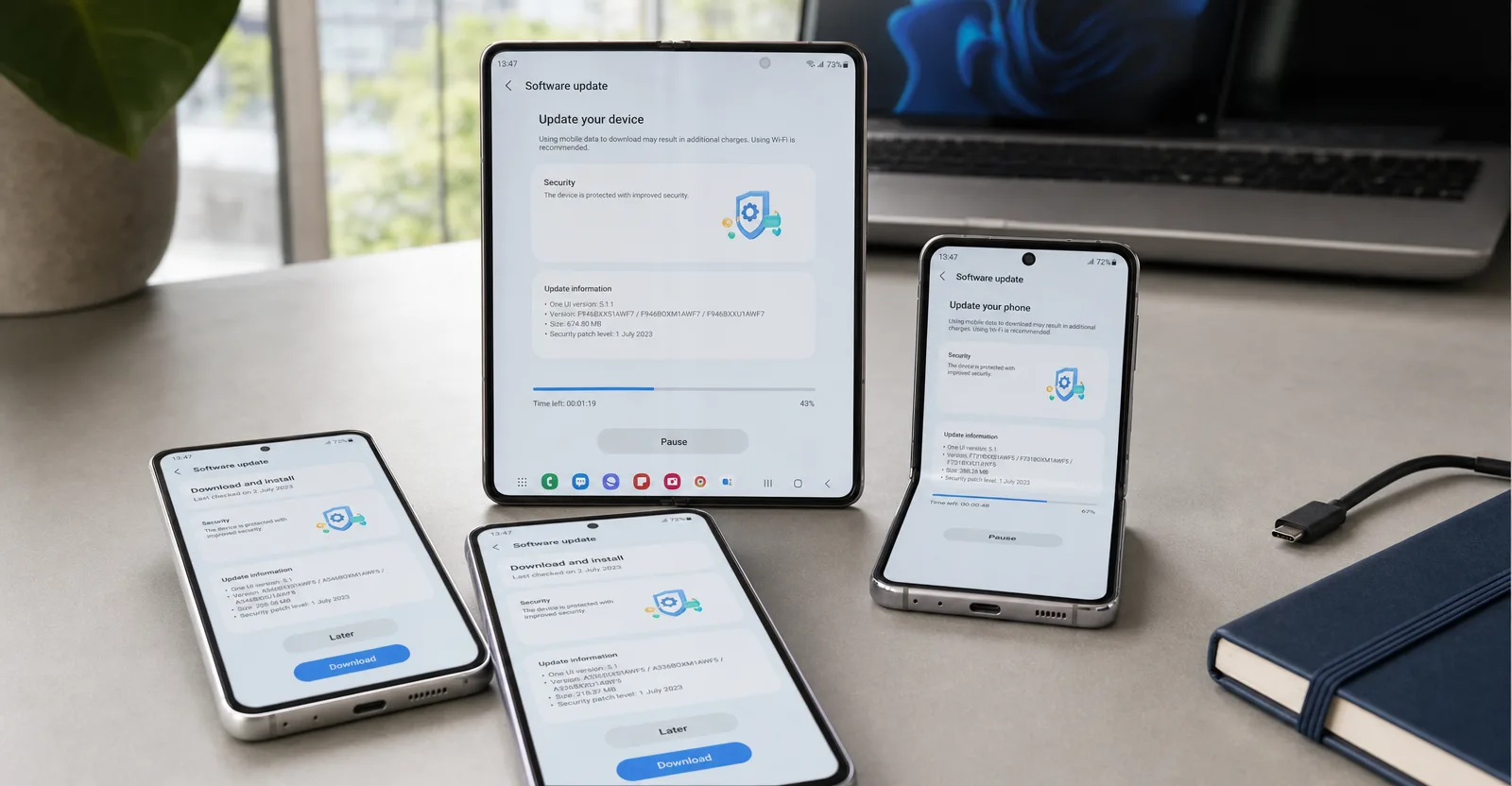 Immagine editoriale che rappresenta: Samsung porta le patch di luglio su Galaxy Z e Galaxy A: i modelli coinvolti e le correzioni