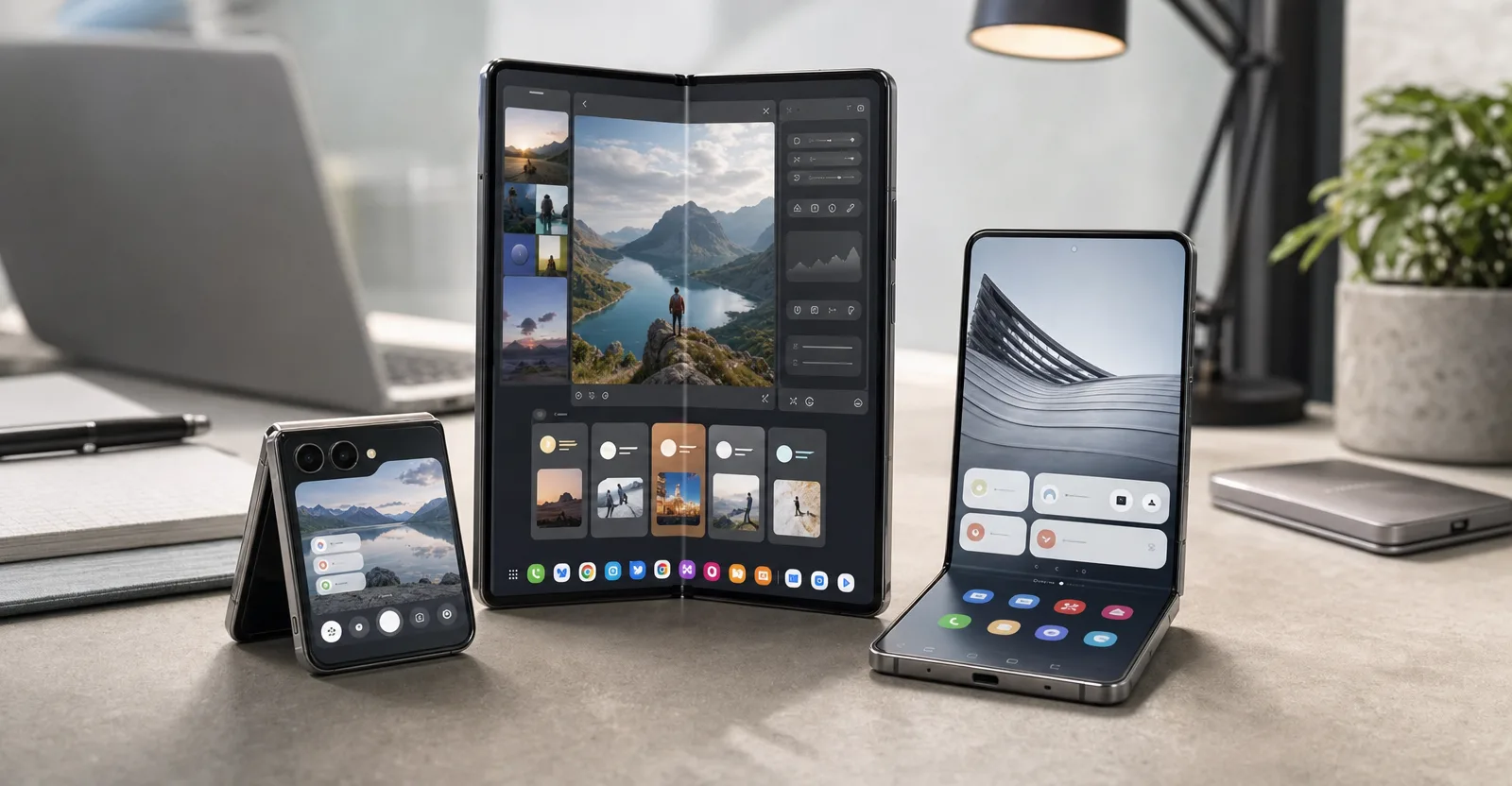 Immagine editoriale che rappresenta: Samsung rilancia i pieghevoli con Galaxy Z Fold8 Ultra, Fold8 e Flip8