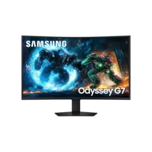 Samsung Monitor Gaming Odyssey G7 (S37FG750EU), Curvo (1000R), 37'', 3840x2160 (UHD 4K), HDR10+, VA, 165Hz, 1ms, FreeSync Premium Pro, HDMI, DP, Ingresso Audio