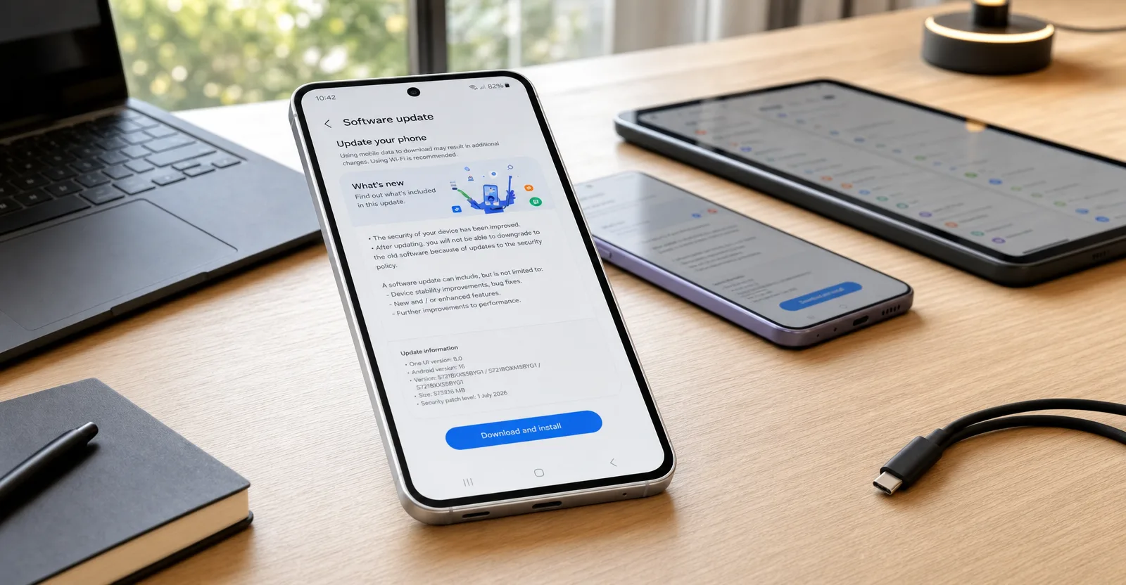 Immagine editoriale che rappresenta: Sette Galaxy ricevono l’update di luglio: Samsung parte anche dall’Italia