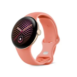 Google Pixel Watch 5 (41mm) Smartwatch Oro/Cinturino Rosa Opaco, LTE