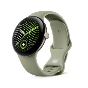 Google Pixel Watch 5 (45mm) Smartwatch Pirite/Cinturino Verde Oliva – Wi-Fi