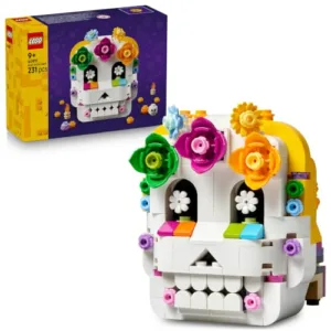 LEGO Altare dei Morti - Kit di Arti e Mestieri Fai da Te - Teschio con Fiori Finti ed Elementi Cibo - Decorazione per il Giorno dei Morti - Idea Regalo per Bambini e Bambine da 9 Anni in su - 40811