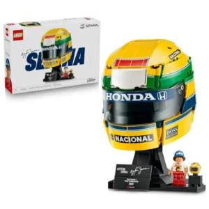 LEGO Editions Casco Ayrton Senna - Merch da F1 - Kit di Modellismo da Esposizione con Minifigure da Collezione - Regalo per Ragazzi da 14 Anni in su e per Adulti Appassionati di Automobilismo - 43024