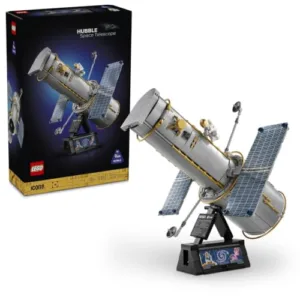 LEGO Icons Telescopio Spaziale Hubble - Kit di Modellismo 3D per Adulti - Set STEM con Pannelli Solari, Quadro Comandi e Minifigure di Astronauta - Regalo Fai da Te per i Fan dell'Astronomia - 11382