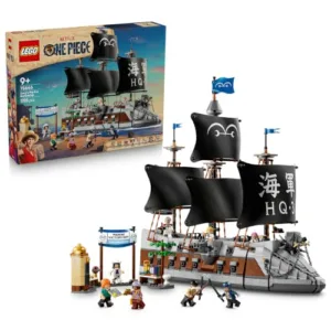 LEGO ONE PIECE La Nave da Guerra di Garp - Kit di Modellismo con Barca Giocattolo e 8 Minifigure inclusi Zoro, Usop e Nami - Decorazione Cameretta - Regalo per Bambini e Bambine da 9 Anni in su 75646