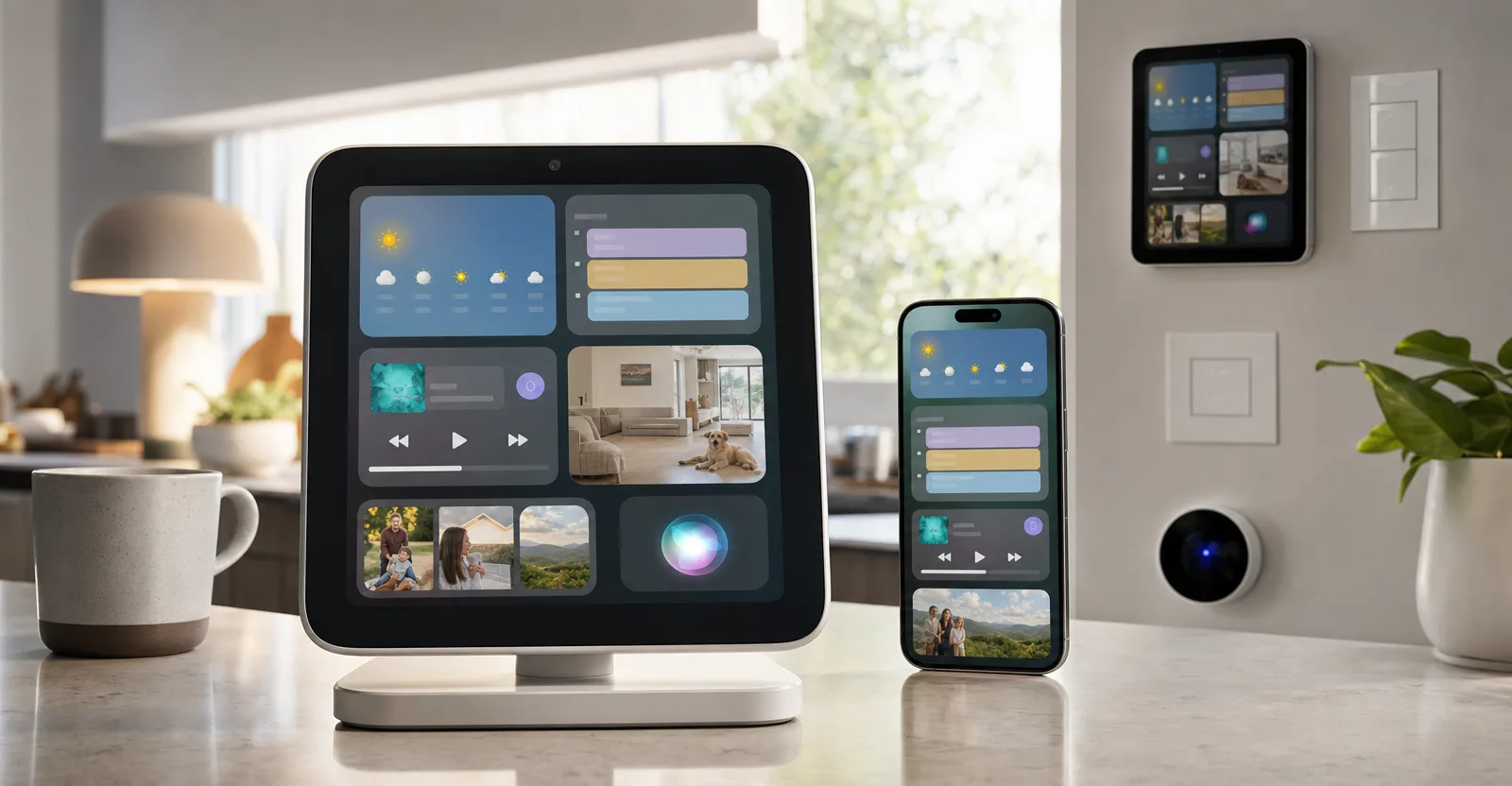 Immagine editoriale che rappresenta: Lo smart display di Apple prende forma: widget dell’iPhone e due versioni per la casa