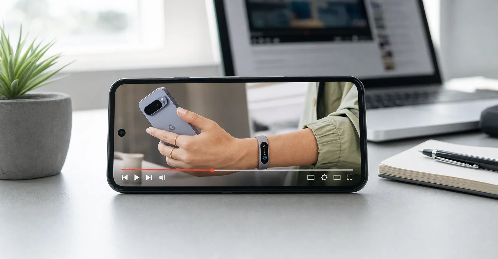 Immagine editoriale che rappresenta: Negli spot dei Pixel 11 compare un wearable Google mai visto prima