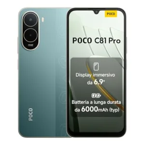 POCO C81 Pro, Smartphone 4+256GB, Verde, Batteria da 6000mAh(typ)