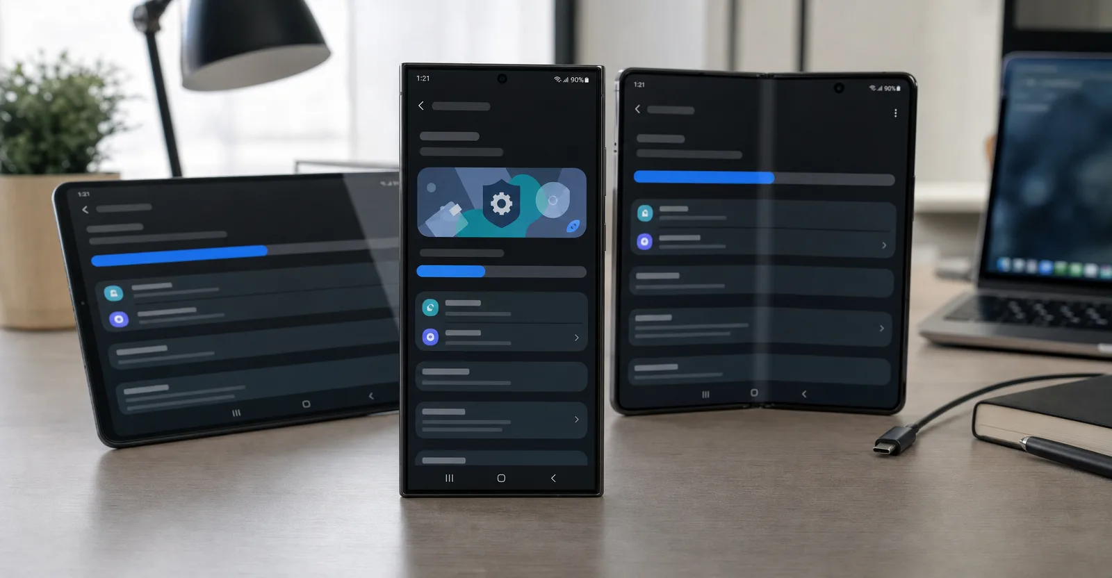 Immagine editoriale che rappresenta: Samsung spinge le patch di agosto su una lunga lista di Galaxy: coinvolti S, Z, A e Tab S9
