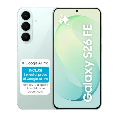 Samsung Galaxy S26 FE, 256GB, Pistachio [Versione Italiana]