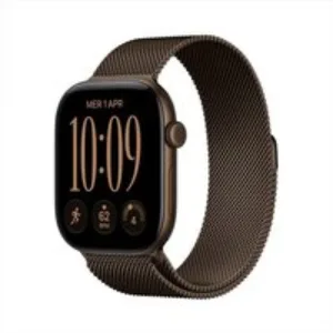 Apple - Watch Series 12 Gps 46mm Alluminio Bronzo Scuro-loop Milanese Bronzo - S/m